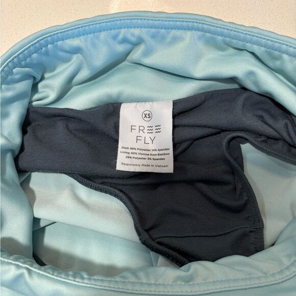 Free fly light blue running lined shorts with back pocket size XS - Picture 4 of 6